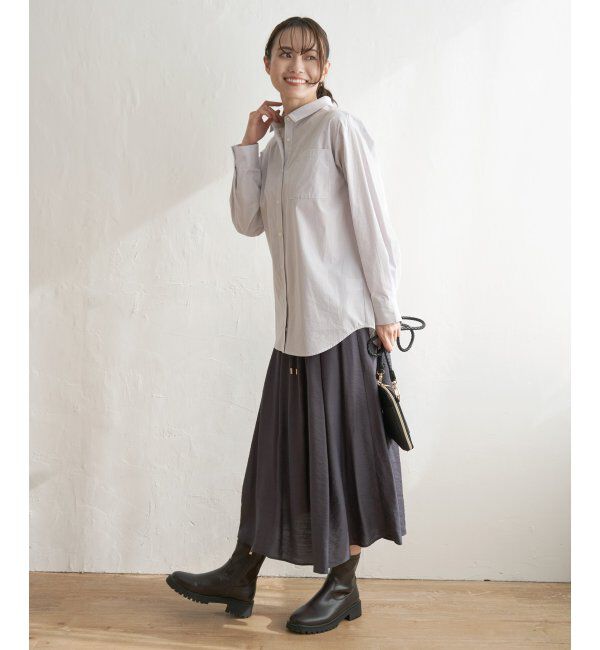 ikka「ストライプ長袖シャツ」|シャツ・ブラウス|