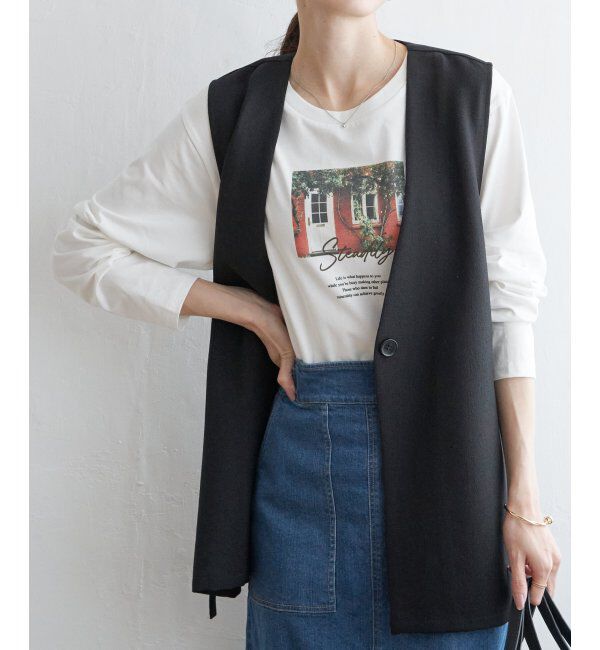 ikka「【親子おそろい】テーラードジレ」|ダウンベスト・ベスト|