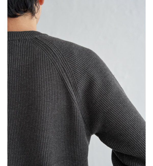 ikka「ウォッシャブル畦クルーネックニット」|プルオーバー|