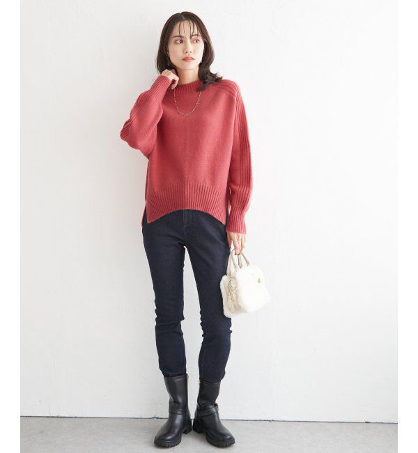 ikka「サイドスリットニットプルオーバー」|プルオーバー|