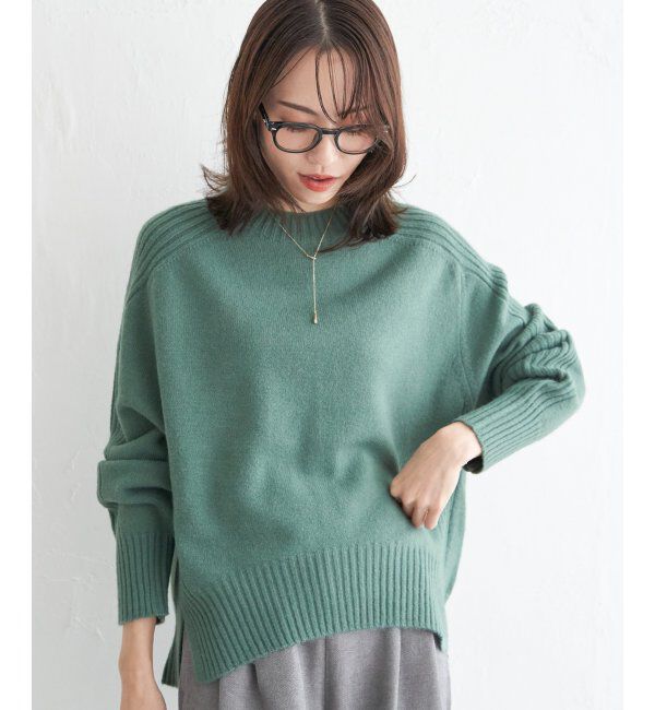ikka「サイドスリットニットプルオーバー」|プルオーバー|
