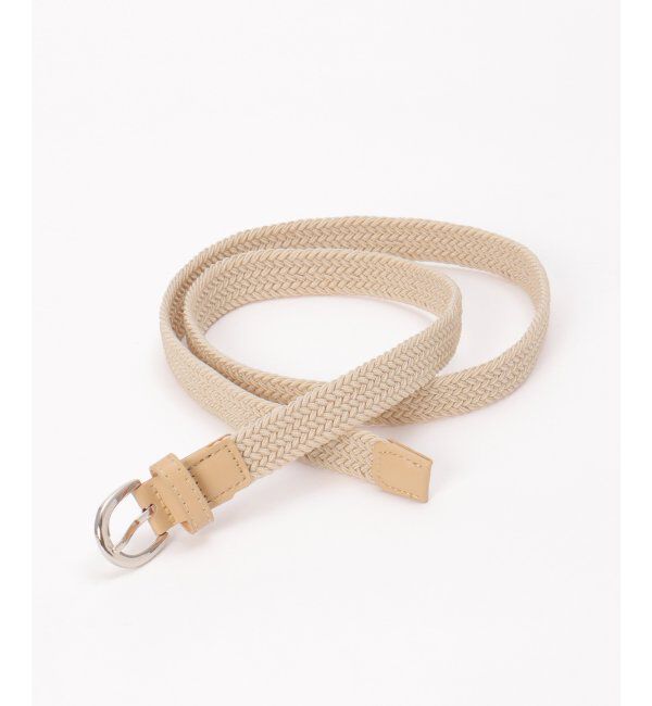 ikka「ゴムメッシュベルト20MM」|ダウンベスト・ベスト|ベージュ