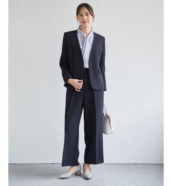 IKKA LOUNGE「【洗濯機で洗える／セットアップ対応】ウォッシャブルVネックジャケット」|その他|