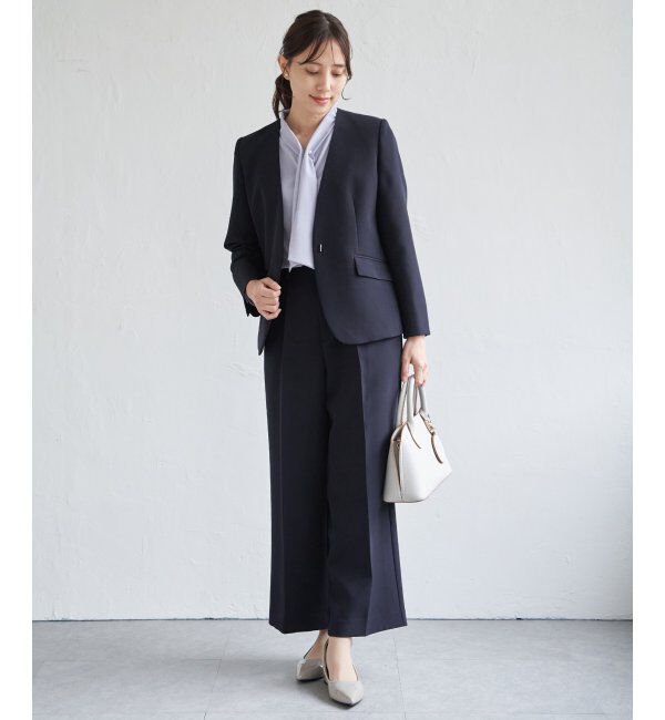 IKKA LOUNGE「【洗濯機で洗える／セットアップ対応】ウォッシャブルVネックジャケット」|その他|