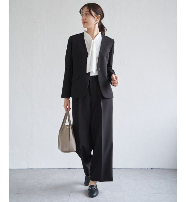 IKKA LOUNGE「【洗濯機で洗える／セットアップ対応】ウォッシャブルVネックジャケット」|その他|