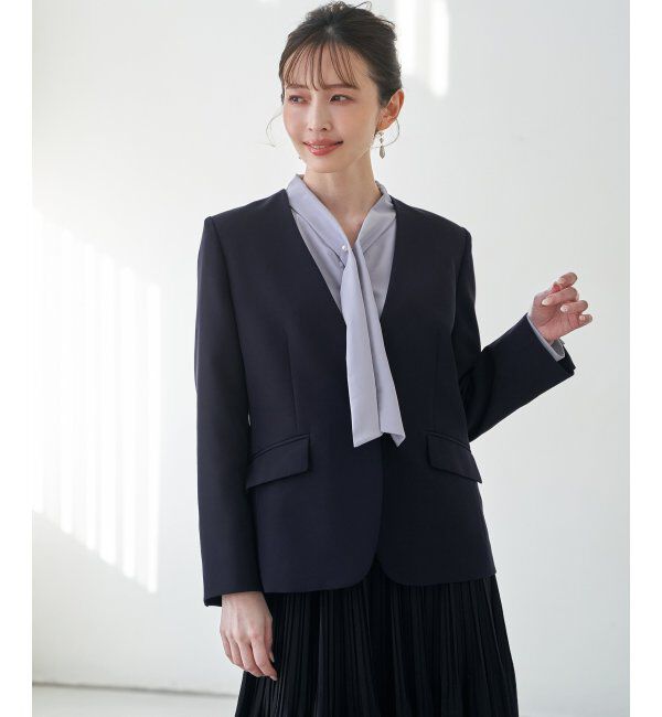 IKKA LOUNGE「【洗濯機で洗える／セットアップ対応】ウォッシャブルVネックジャケット」|その他|