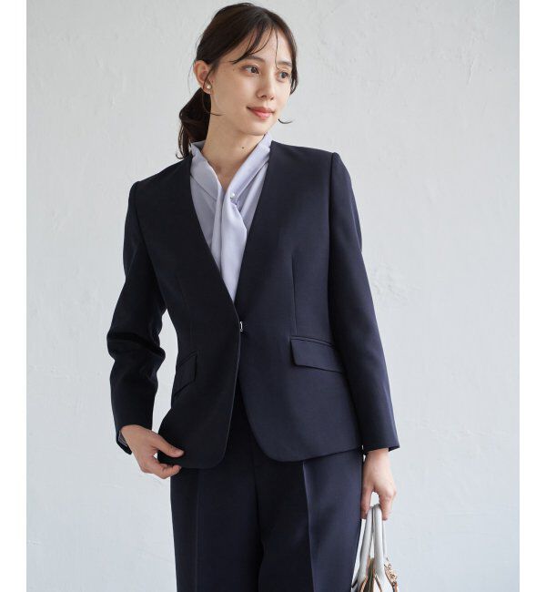 IKKA LOUNGE「【洗濯機で洗える／セットアップ対応】ウォッシャブルVネックジャケット」|その他|