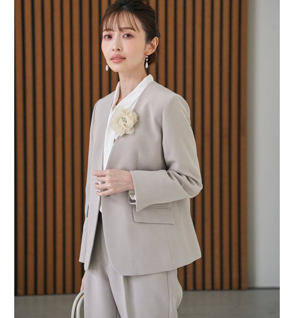 IKKA LOUNGE「【洗濯機で洗える／セットアップ対応】ウォッシャブルVネックジャケット」|その他|