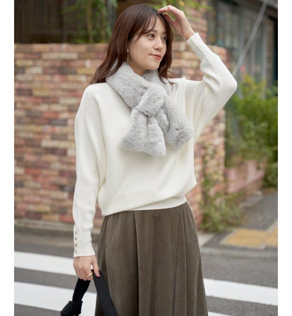 IKKA LOUNGE「横リブドルマンラメニットプルオーバー」|プルオーバー|