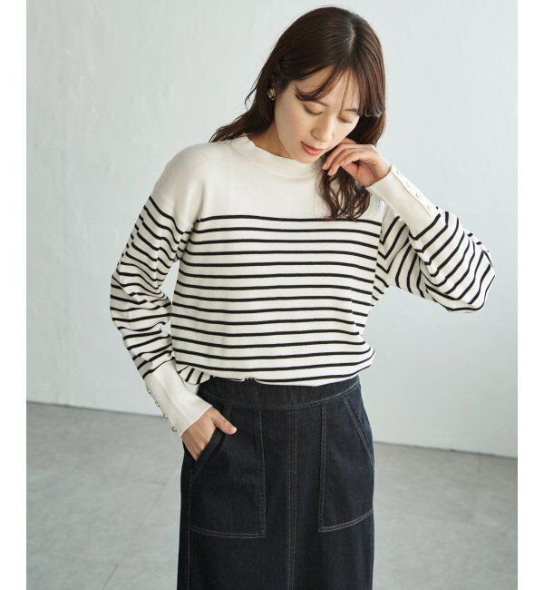 ikka「コットンMIXニットプルオーバー」|プルオーバー|