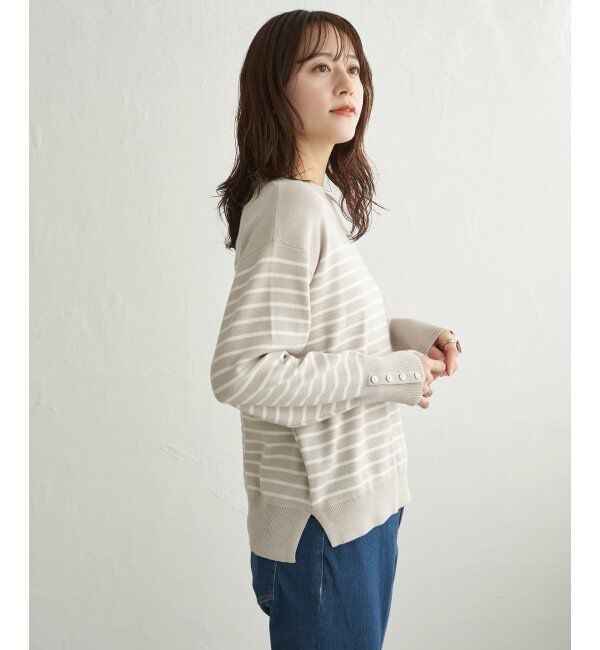 ikka「コットンMIXニットプルオーバー」|プルオーバー|