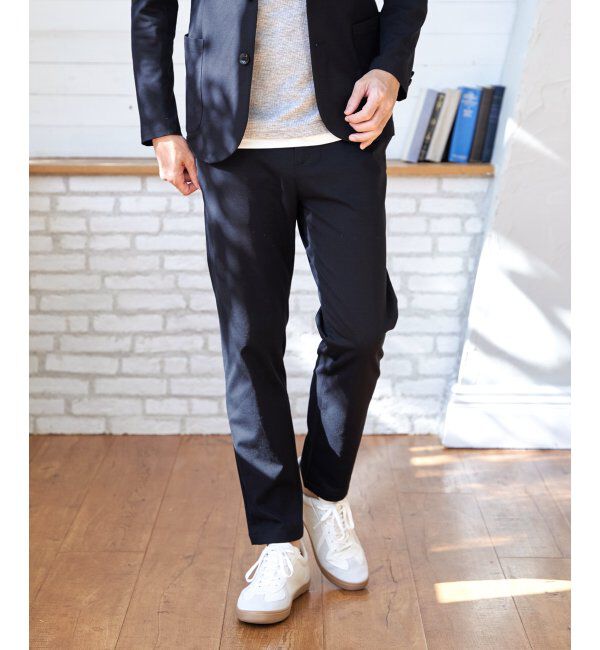 IKKA LOUNGE「【雑誌MonoMax4月号掲載】GOKU楽ワークポンチイージーパンツ「小泉孝太郎さん着用モデル」」|スラックス|