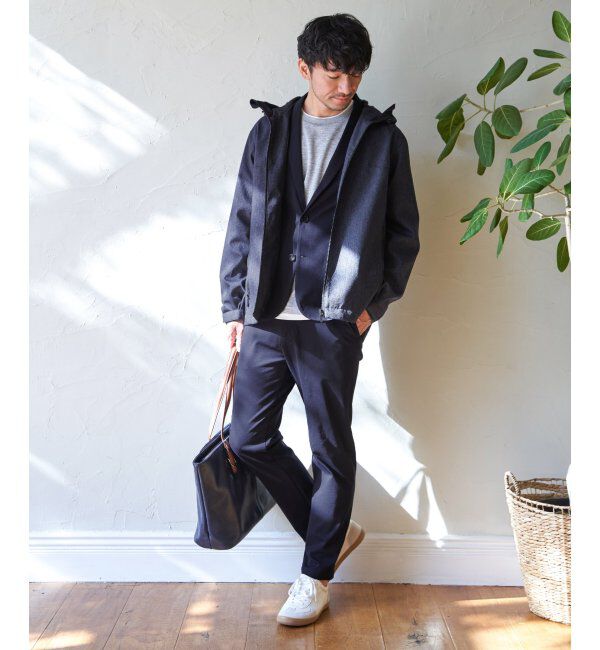 IKKA LOUNGE「【雑誌MonoMax4月号掲載】GOKU楽ワークポンチイージーパンツ「小泉孝太郎さん着用モデル」」|スラックス|