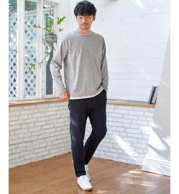 ikka「【雑誌MonoMax4月号掲載】速乾ピケレイヤードロンT「小泉孝太郎さん着用モデル」」|Tシャツ・カットソー|