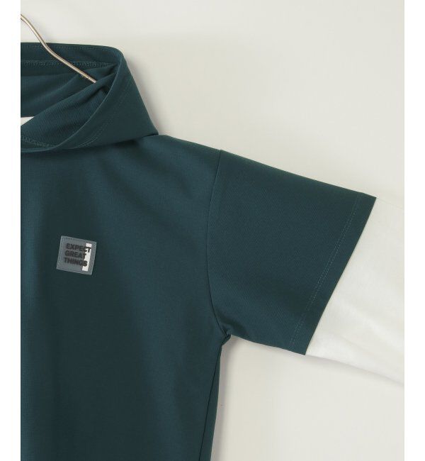 ikka kids「【親子コーデ】冷感6分袖レイヤードパーカー（120~160cm）」|Tシャツ・カットソー|