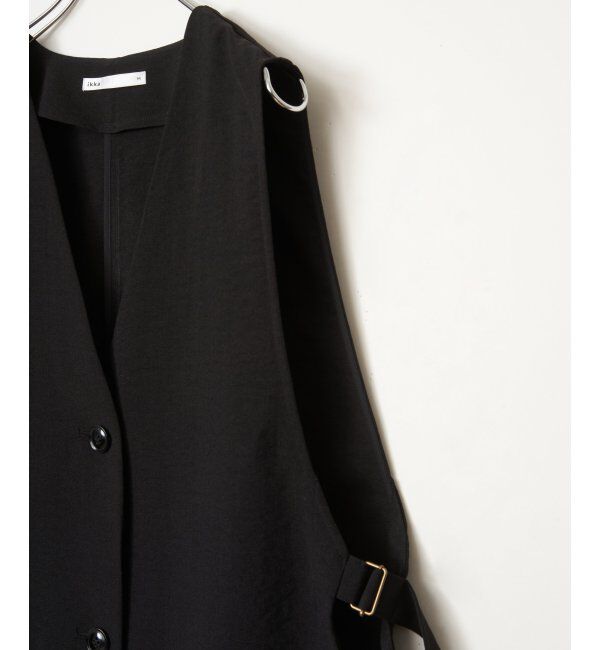 ikka「ノーカラーサイドベルトジレ」|ダウンベスト・ベスト|