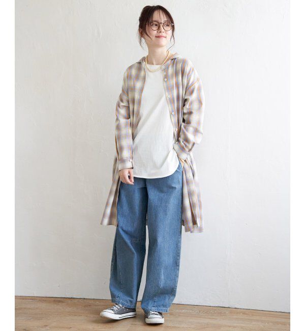 Lbc with Life「シャンブレーチェック3WAYワンピース」|ワンピース|