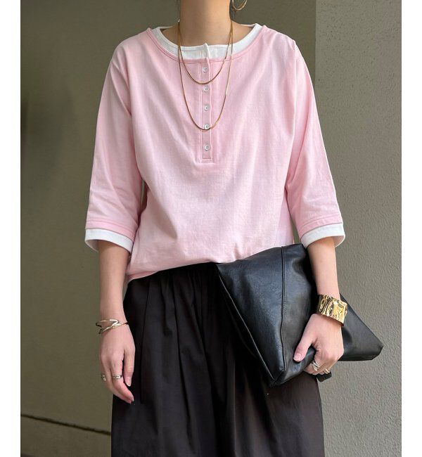 Lbc with Life「ヘンリーネックレイヤー7分袖Tシャツ」|その他|