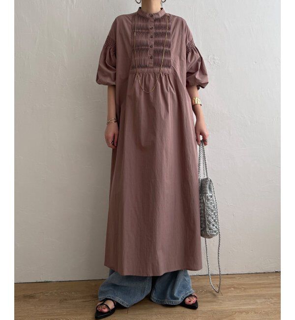 Lbc with Life「エクリュ ピンタックロングワンピース」|ワンピース|