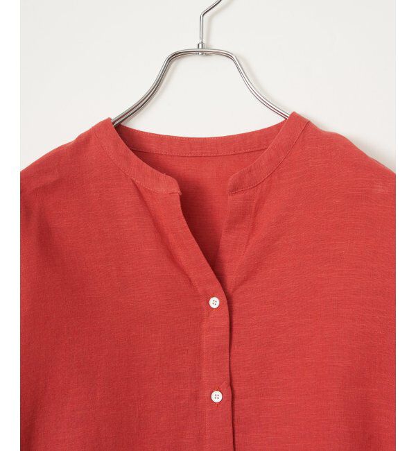 Lbc with Life「リネンコットン5分袖シャツ」|シャツ・ブラウス|