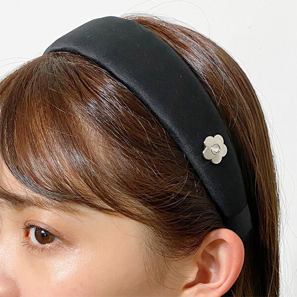 MARY QUANT「ベーシックサテン カチューシャ」|カチューシャ|ブラック