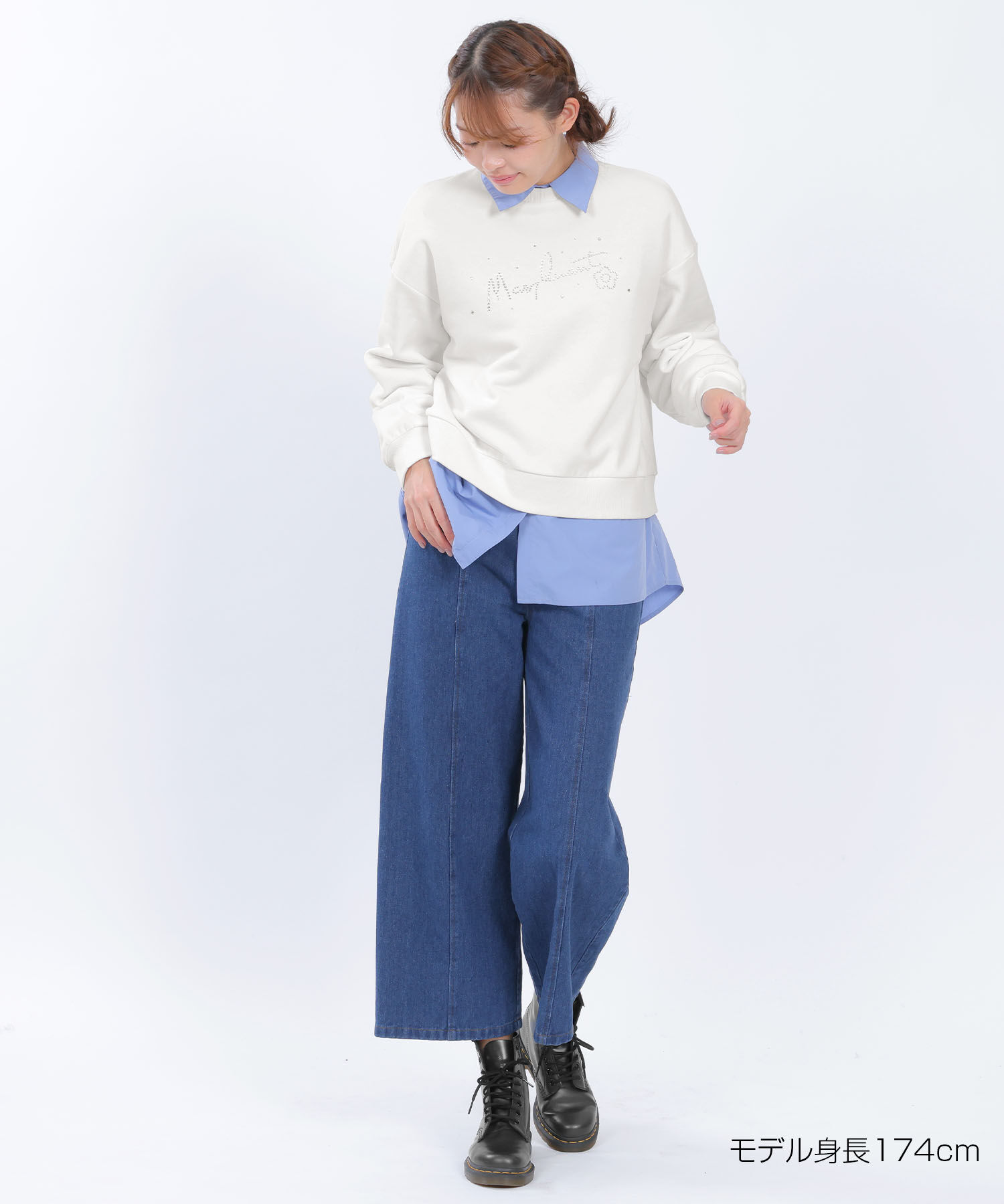 MARY QUANT「ラインストーンスウェット プルオーバー」|ニット・セーター|