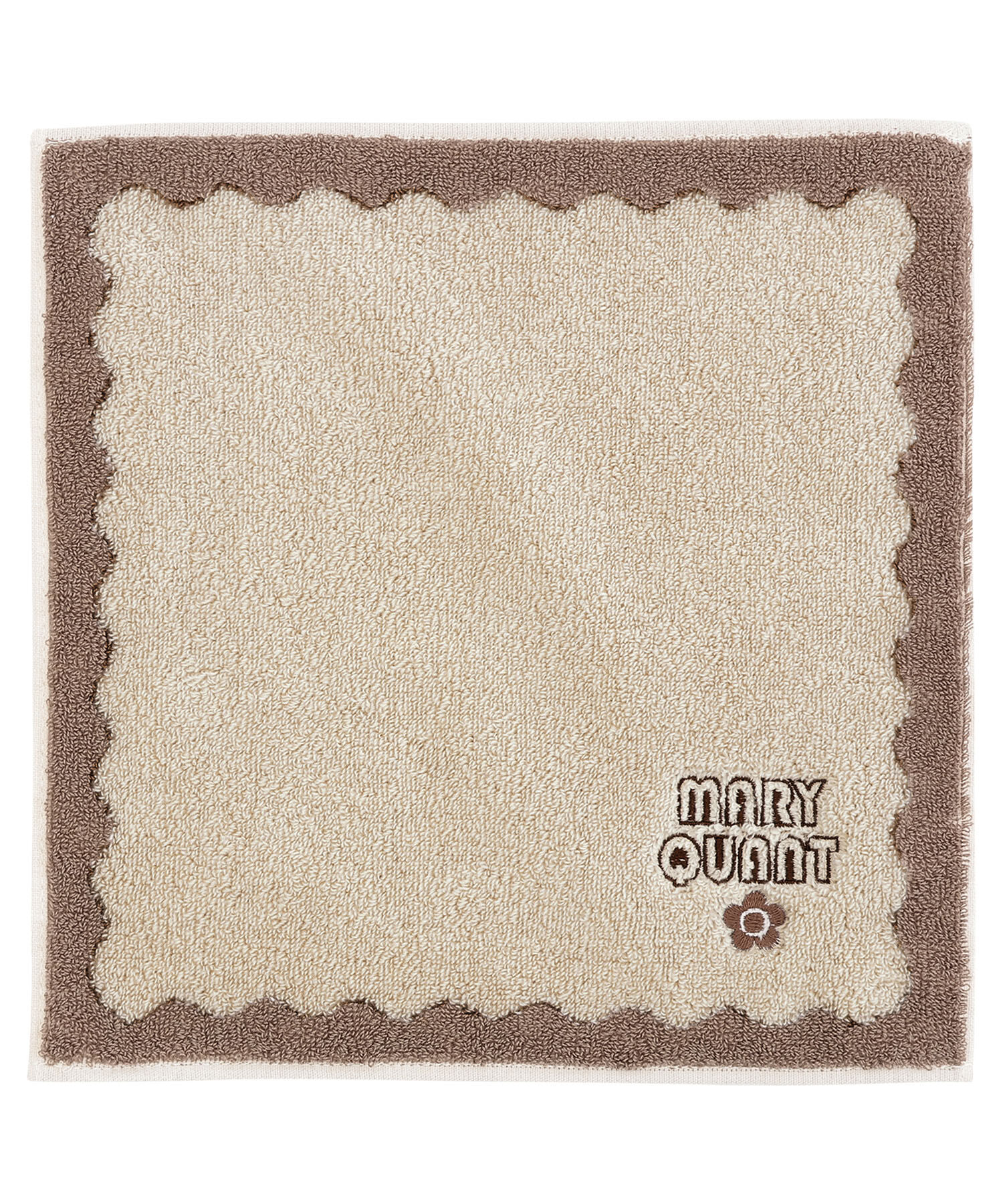 MARY QUANT「ウェーブフレーム ミニタオル」|タオル|ベージュ