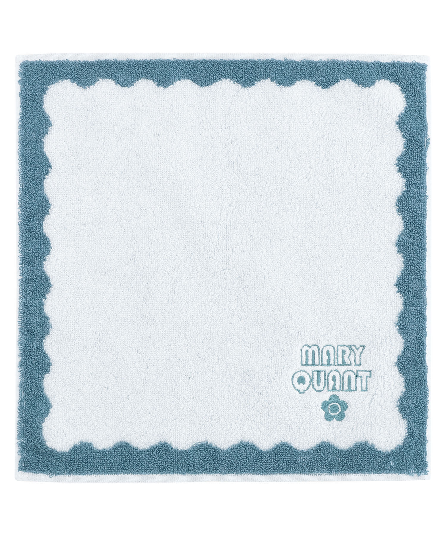 MARY QUANT「ウェーブフレーム ミニタオル」|タオル|ブルー
