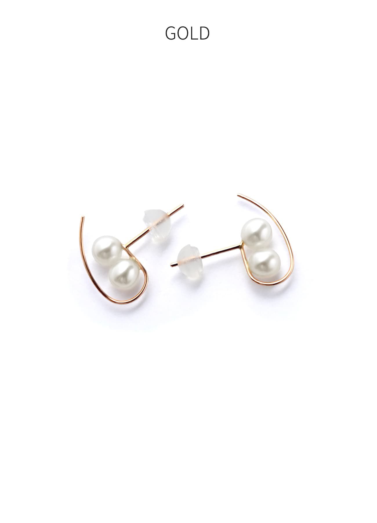 STYLE DELI「K10タンスイダブルパールピアス」|ピアス|