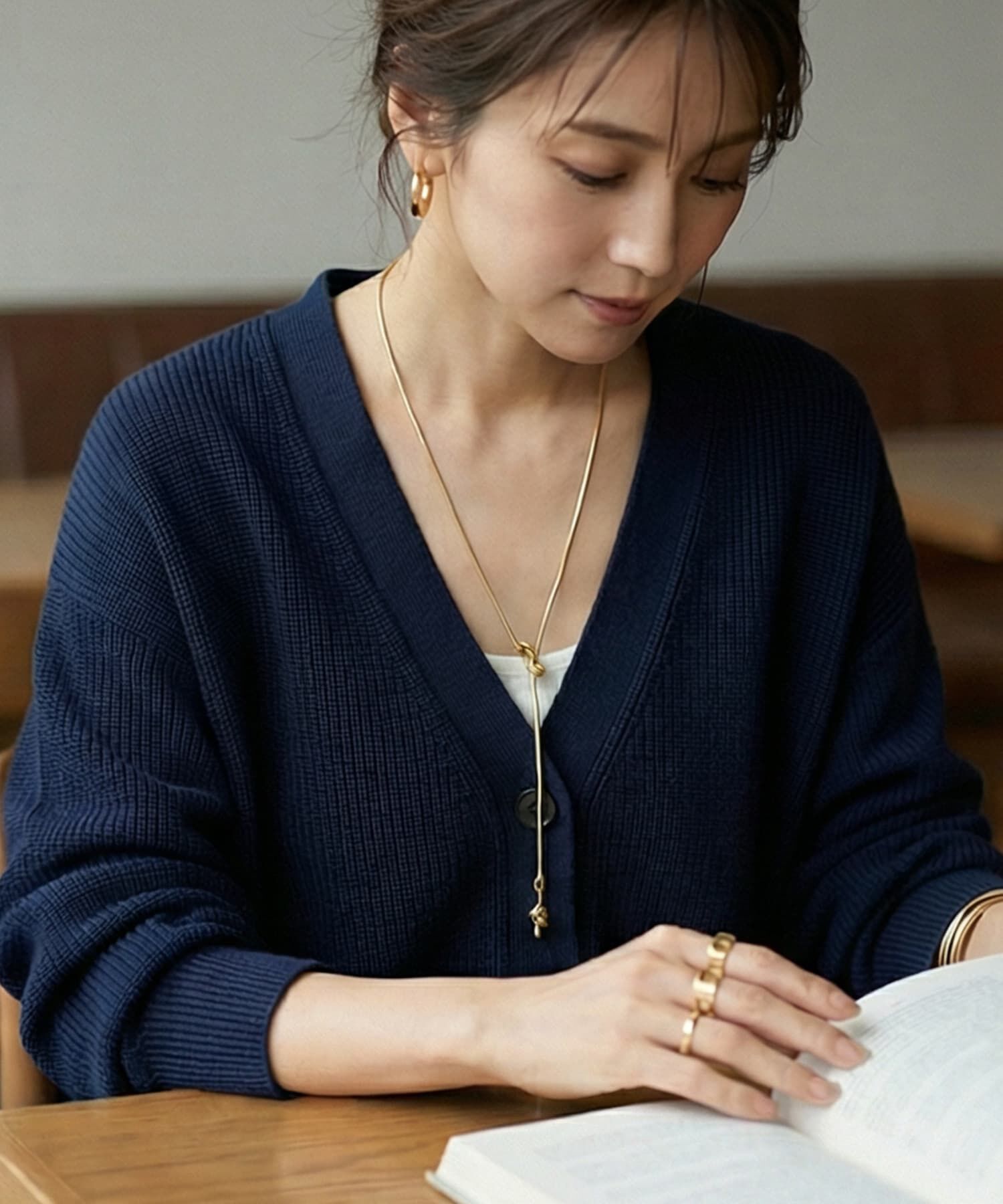 STYLE DELI「【DELI by】ノットラインY字ステンレスネックレス」|ネックレス|