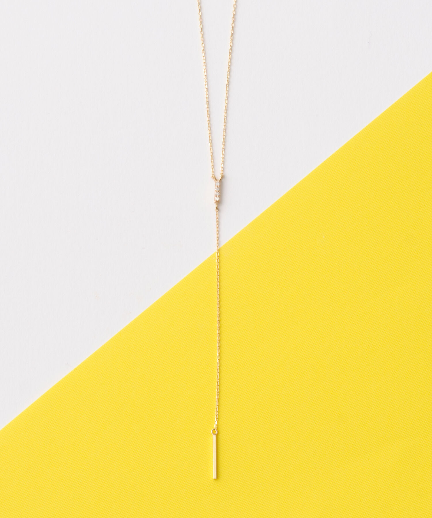 JUPITER「【K10】Y字ダイヤモンドネックレス/40cm」|ネックレス|