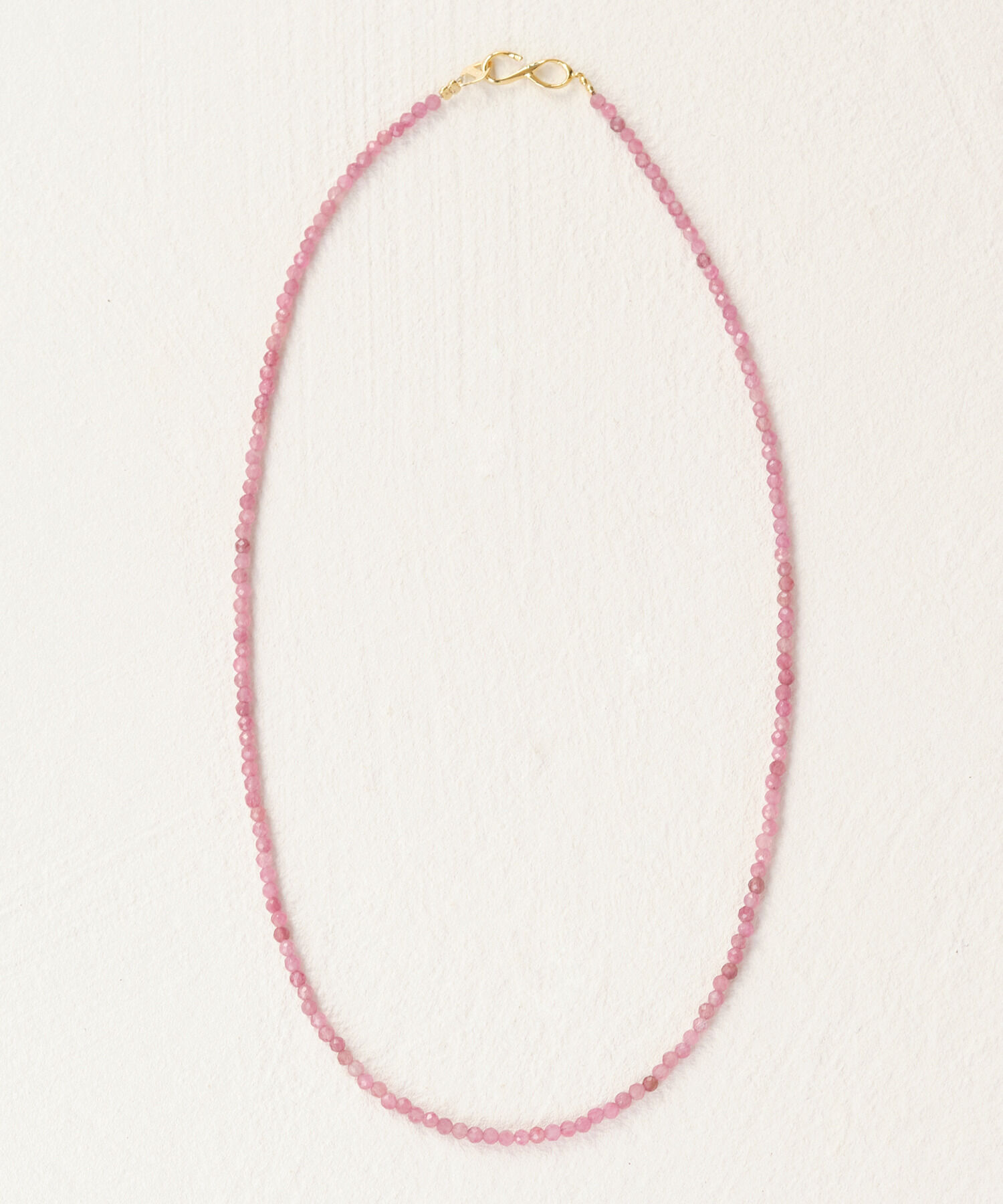 JUPITER「天然石ビーズネックレス/金属アレルギー対応/ニッケルフリー　ピンクトルマリン」|ネックレス|