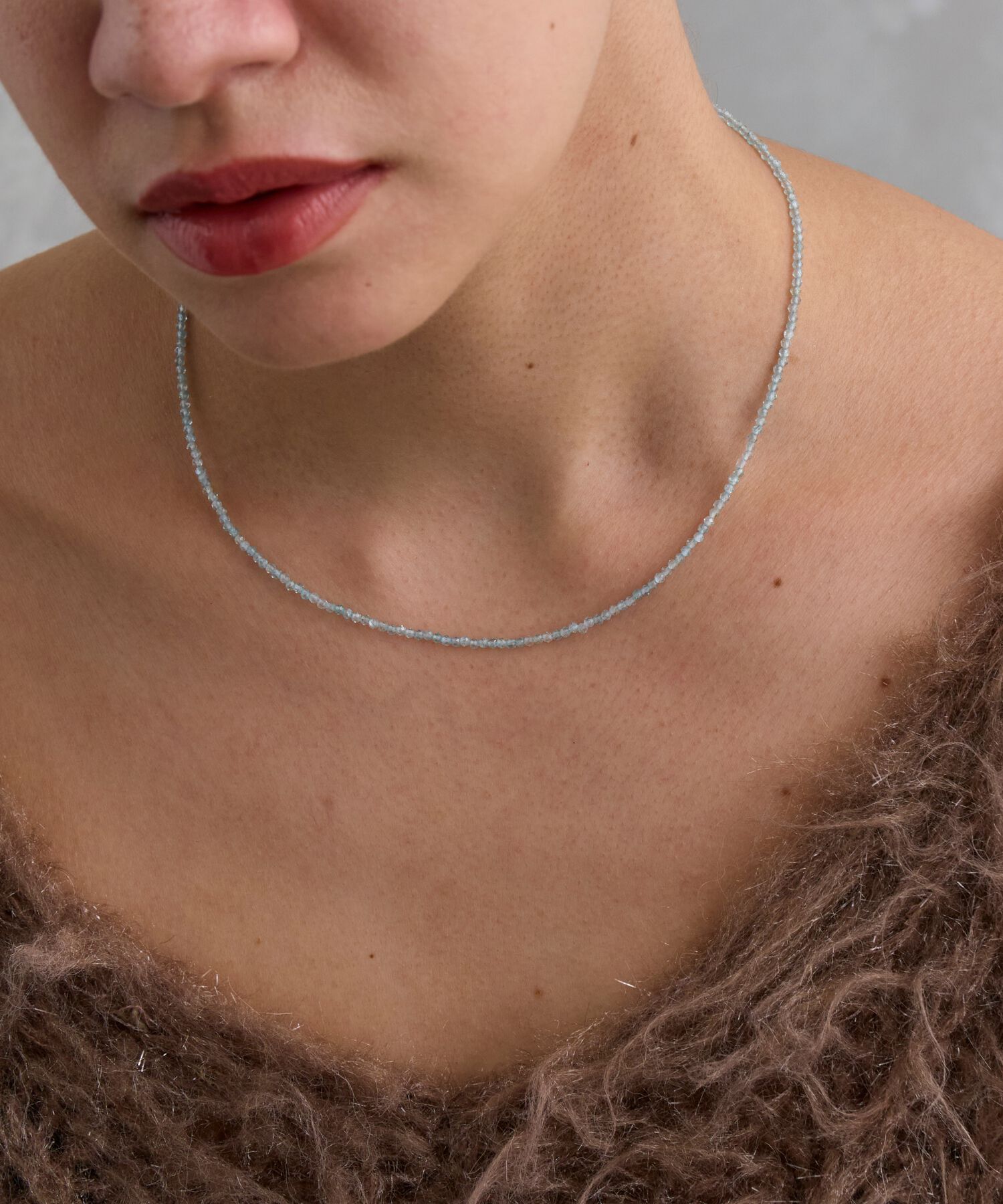 JUPITER「天然石ビーズネックレス/金属アレルギー対応/ニッケルフリー　アパタイト」|ネックレス|