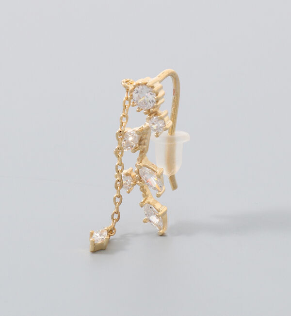 Phoebe「【シリーズ累計販売10000点突破！】2wayフラワリービジューピアス&イヤリング　ゴールド」|ピアス|