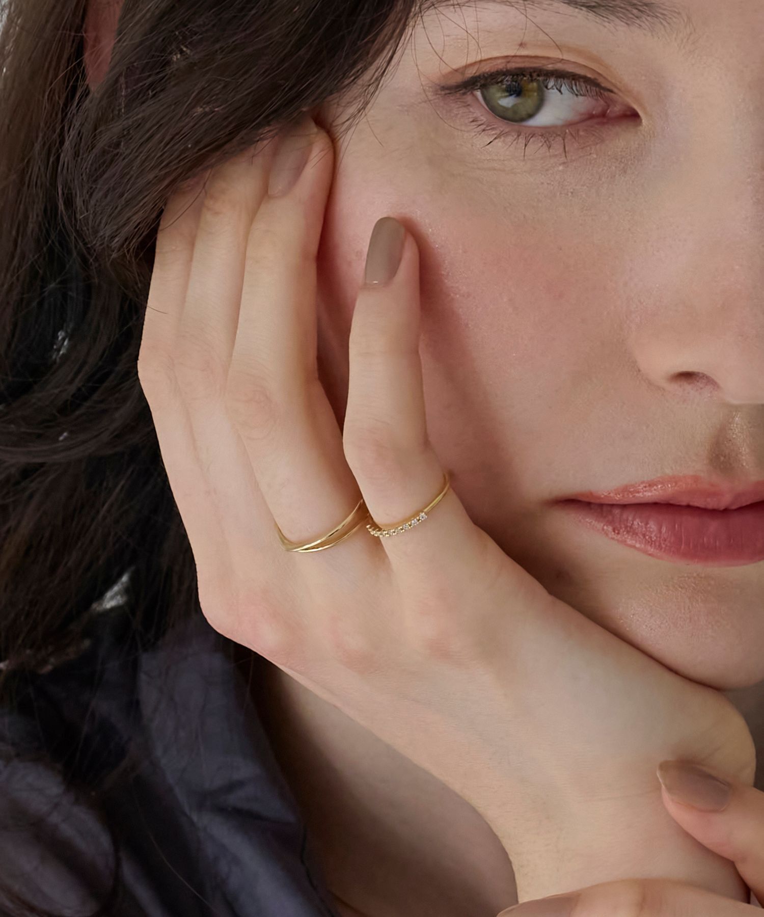 Phoebe「2setラインビジューリング」|リング|