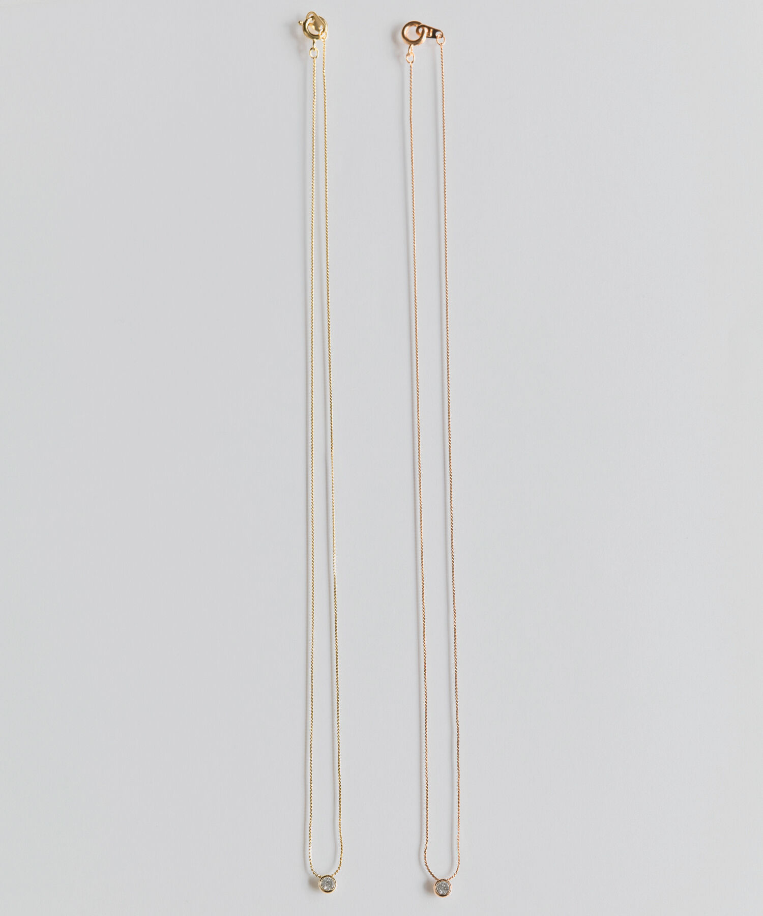 Phoebe「【金属アレルギー対応】シャインベゼルセッティングネックレス　ゴールド」|ネックレス|