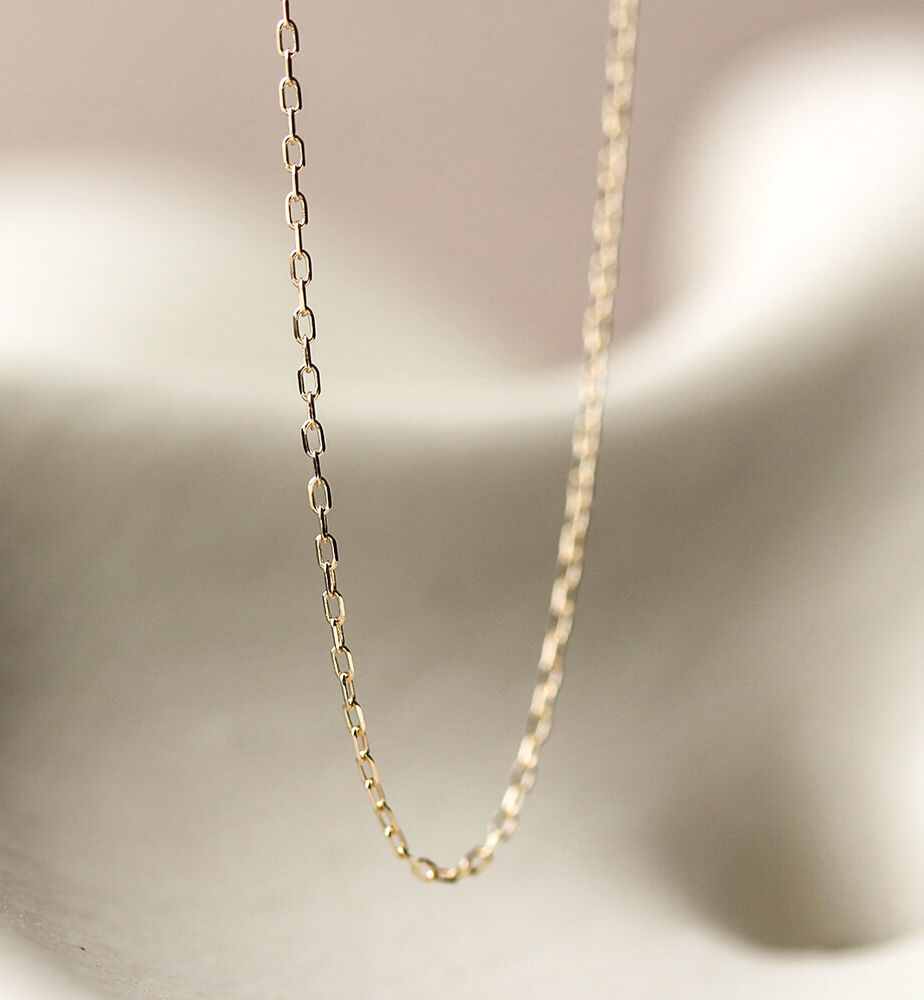  「ゴールド 小豆 チェーン ネックレス 40cm | K10YG」|ネックレス|K10 イエローゴールド