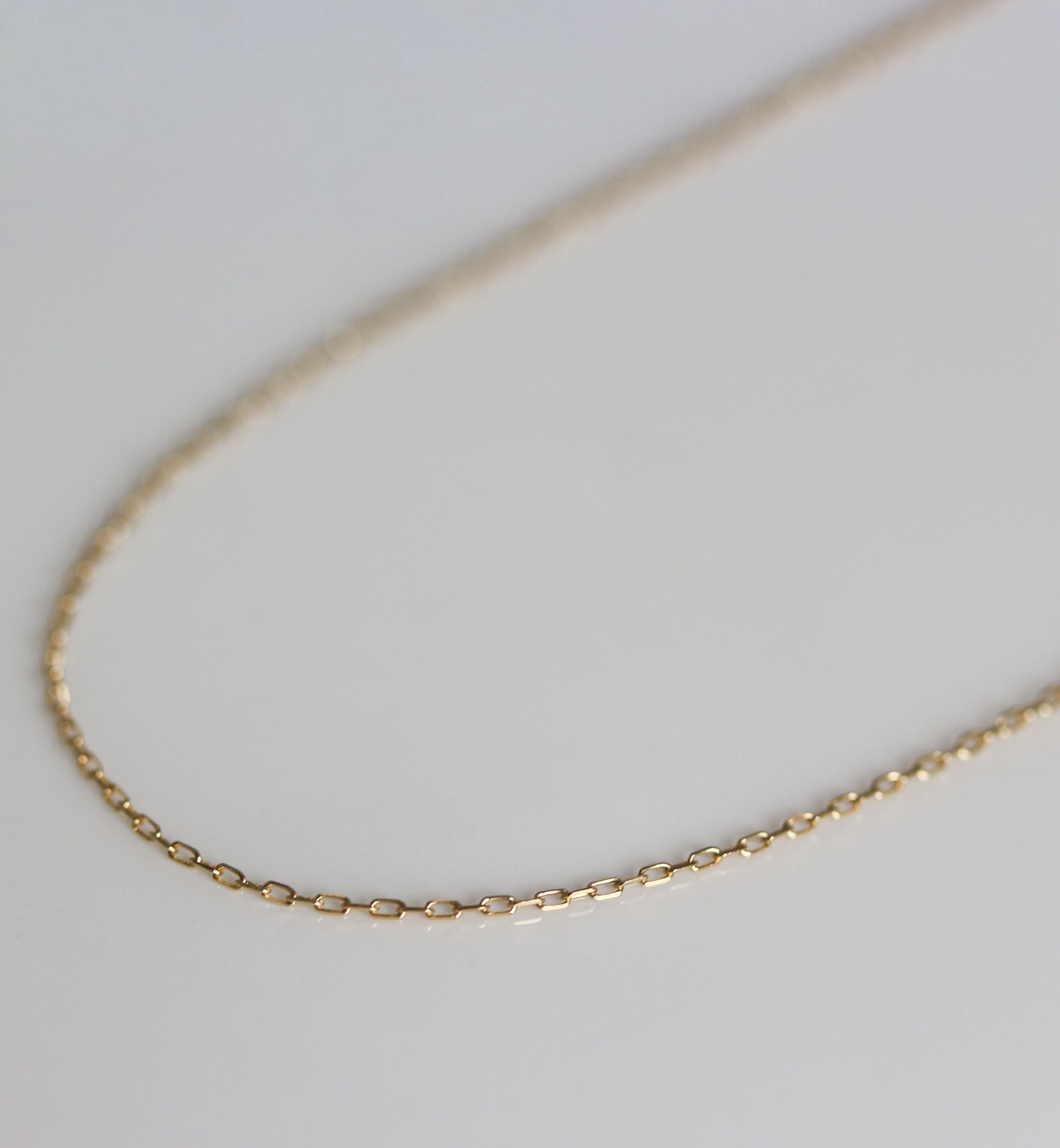  「ゴールド 小豆 チェーン ネックレス 40cm | K10YG」|ネックレス|