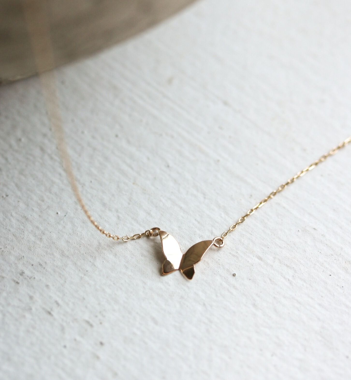  「ゴールド バタフライ ネックレス | K10YG」|ネックレス|