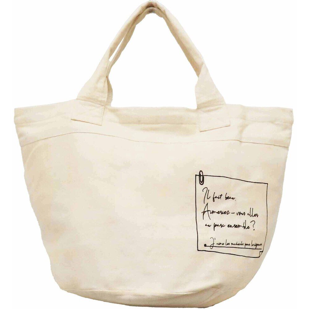 BACKYARD FAMILY「バケツ型 ショッピングバッグ 大容量 通販 エコバッグ ショッピングバック マザーズバッグ」|トートバッグ|ホワイト1