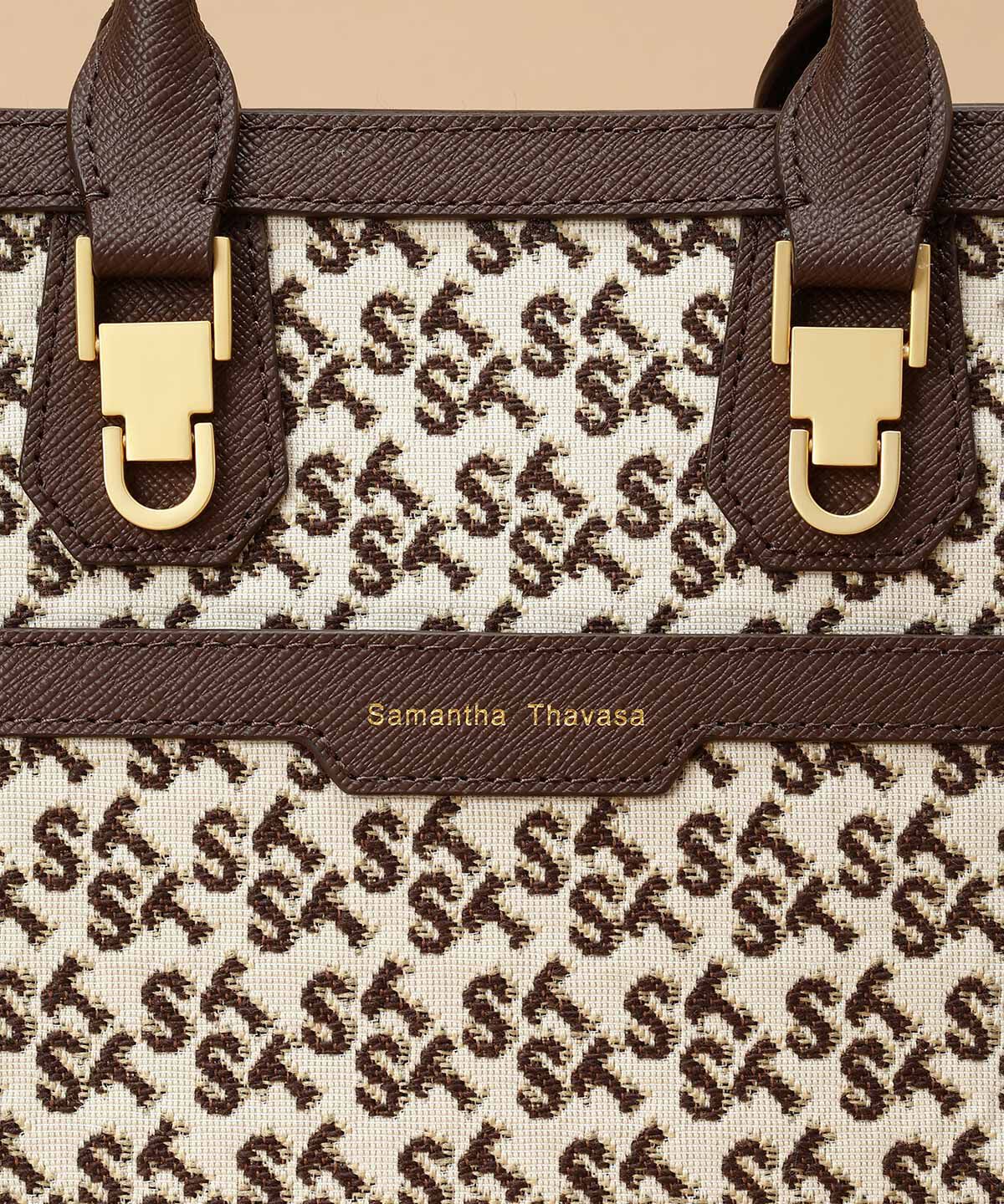 Samantha Thavasa「ST Jacquard シルエット 縦型スクエアトートバッグ」|トートバッグ|