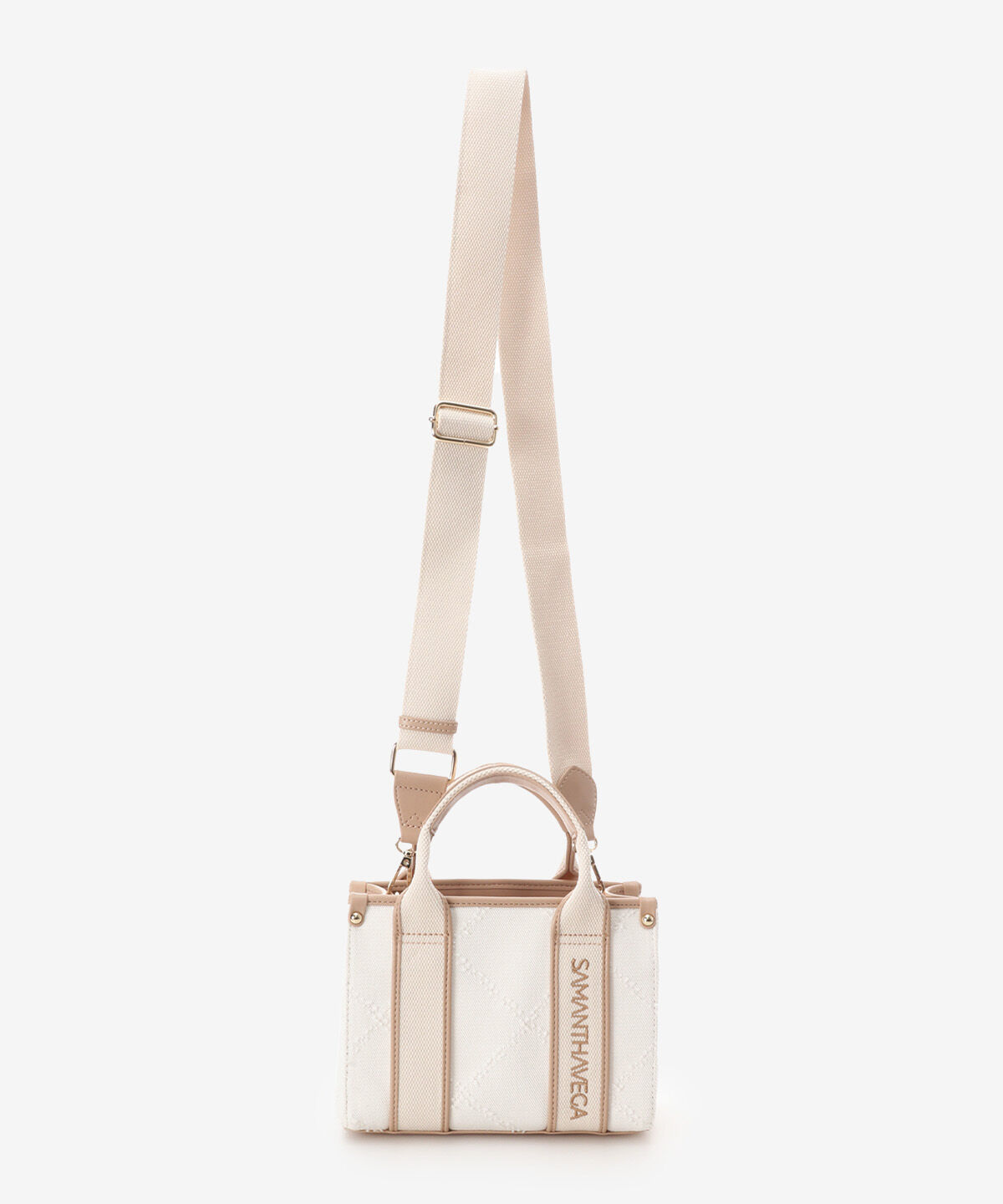 Samantha Vega「ロゴテープデニム風トート（ミニ）」|ショルダー・メッセンジャー|