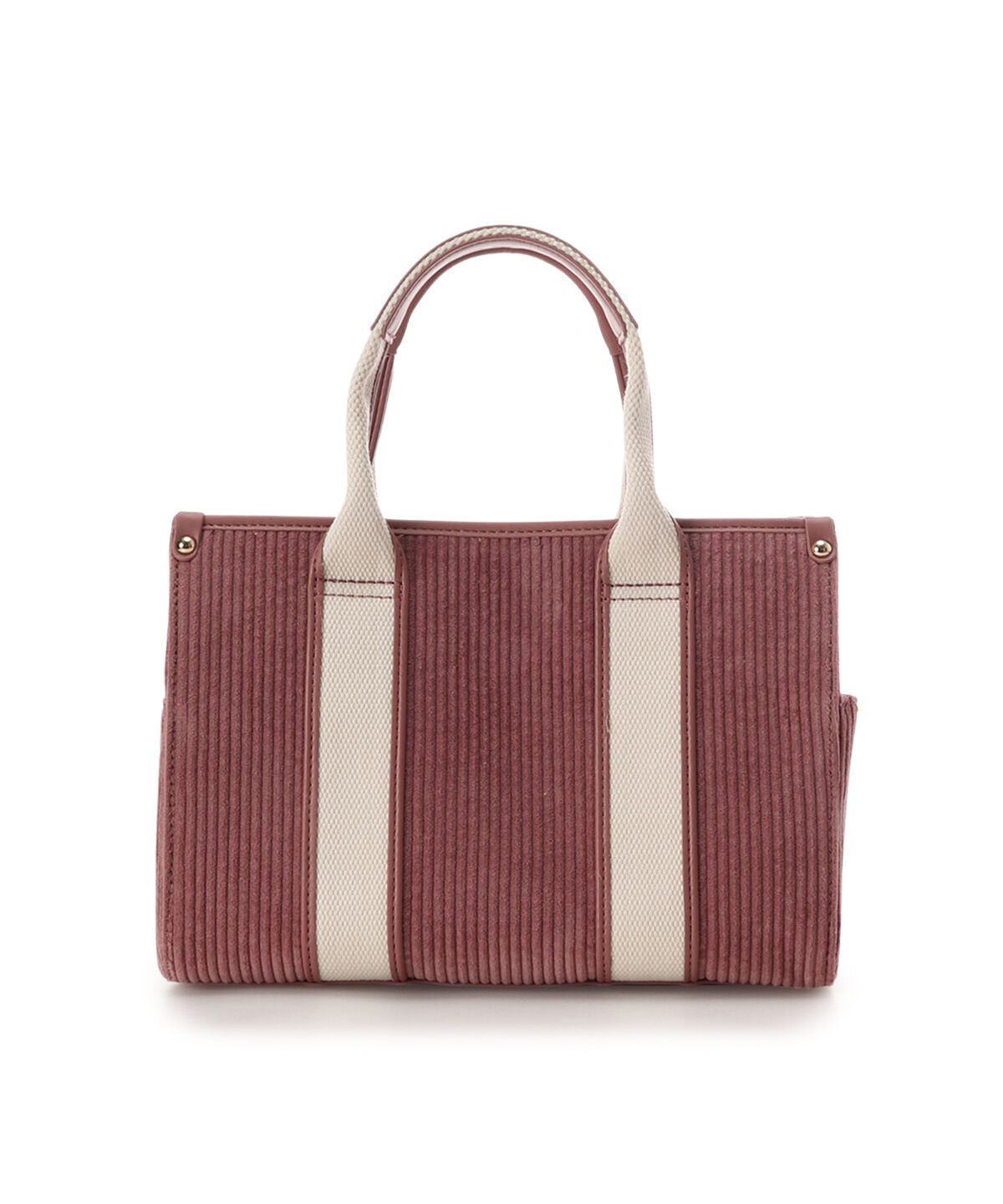 Samantha Vega「ロゴテープコーデュロイトート（小）」|ハンドバッグ|