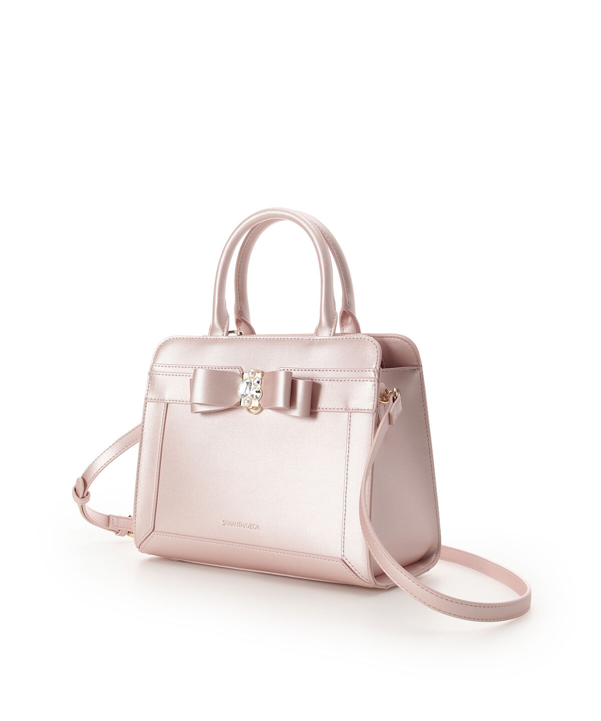 Samantha Vega「パールカラージュエルリボンハンドバッグ」|ハンドバッグ|