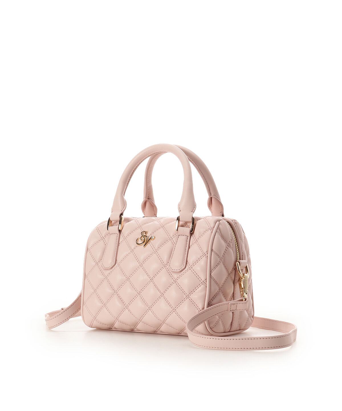 Samantha Vega「ダブルステッチダイヤキルトハンドバッグ」|ハンドバッグ|