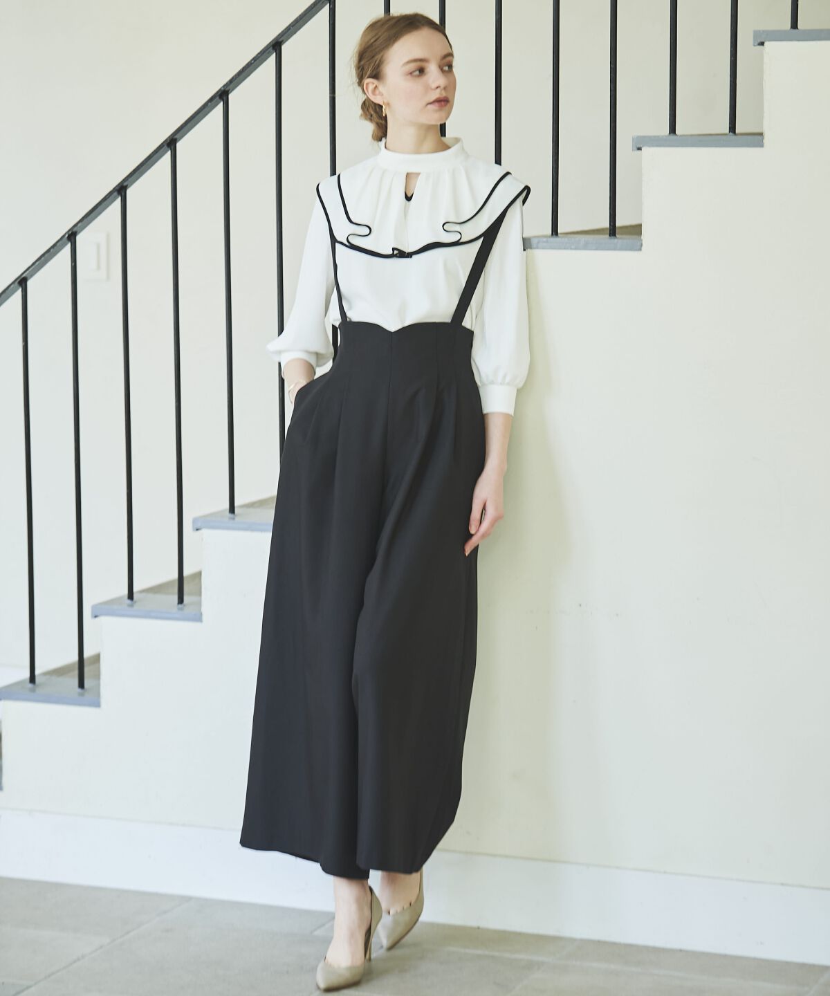 アンドクチュール「サスペ付きワイドパンツ」|その他|