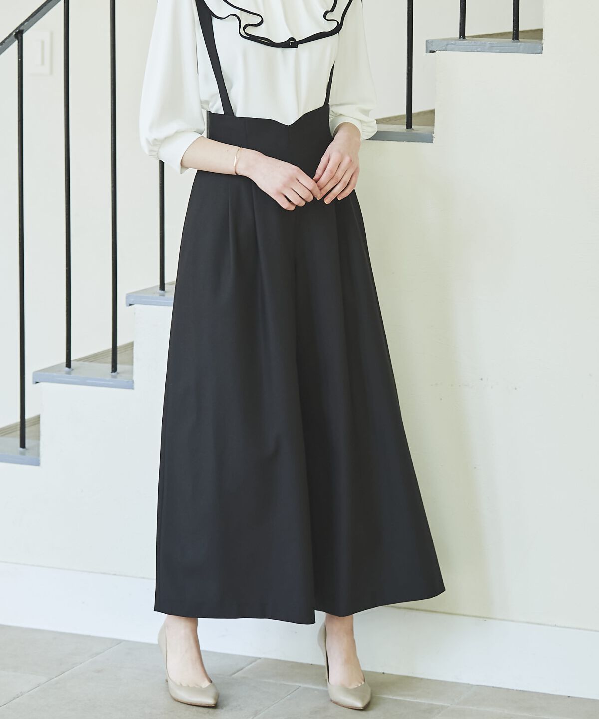 アンドクチュール「サスペ付きワイドパンツ」|その他|