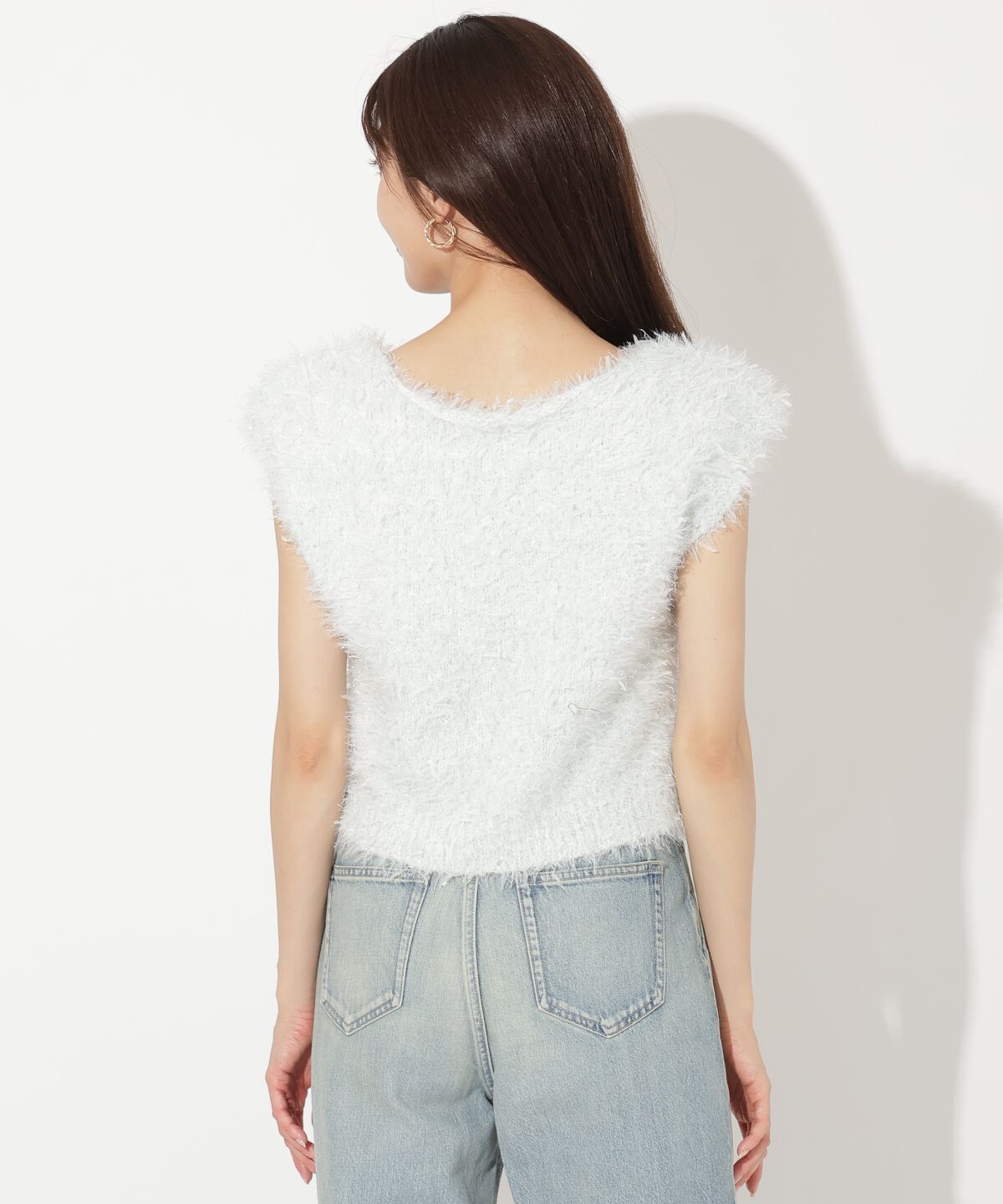 アンドクチュール「ふわニットノースリラメプルオーバー」|ニット・セーター|