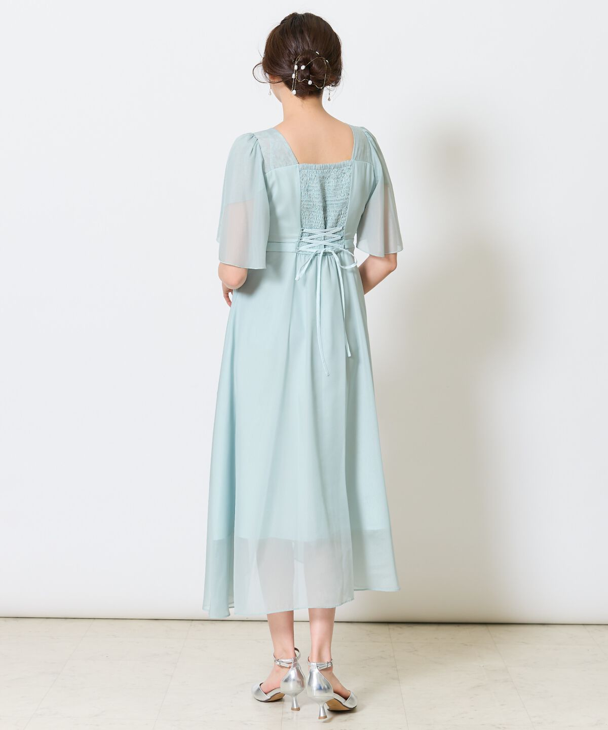 アンドクチュール「カシュクールレースレイヤードドレス」|ドレス|