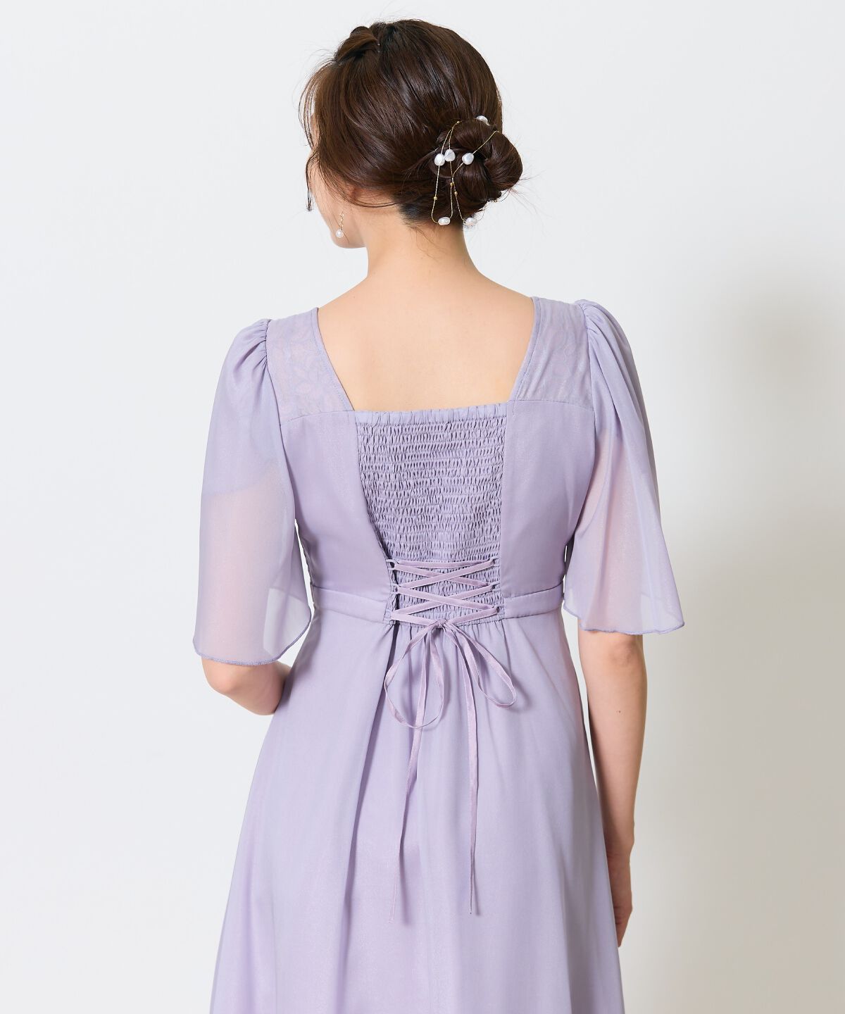 アンドクチュール「カシュクールレースレイヤードドレス」|ドレス|